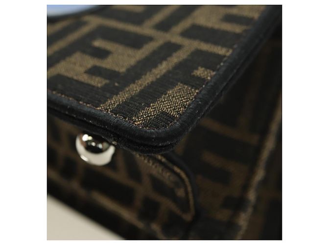 FENDI x FRGMT x POKMON Zucca Peek A Boo Dratini Bag 2way Brown Auth 167302SM Marrone Nero - vista 17