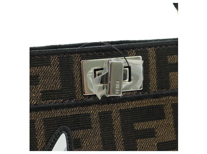 FENDI x FRGMT x POKMON Zucca Peek A Boo Dratini Bag 2way Brown Auth 167302SM Marrone Nero - vista 21