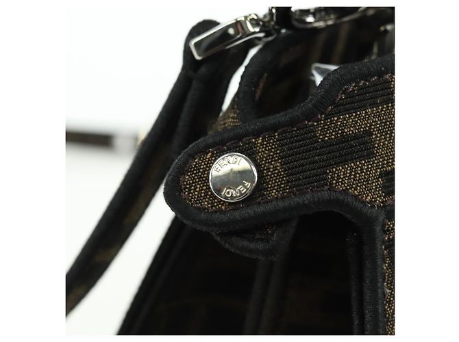 FENDI x FRGMT x POKMON Zucca Peek A Boo Dratini Bag 2way Brown Auth 167302SM Marrone Nero - vista 22