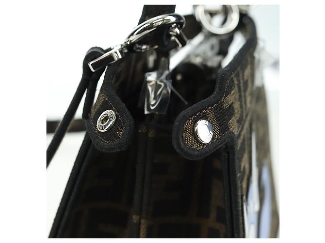 FENDI x FRGMT x POKMON Zucca Peek A Boo Dratini Bag 2way Brown Auth 167302SM Marrone Nero - vista 23