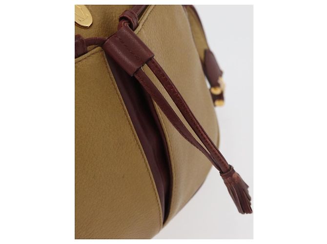 Borsa a Spalla CARTIER in Pelle Beige Oro Auth hk3696A D'oro - vista 17