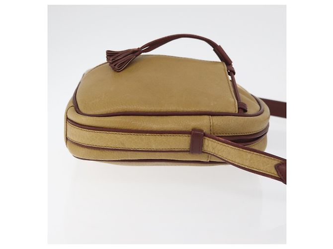 Borsa a Spalla CARTIER in Pelle Beige Oro Auth hk3696A D'oro - vista 3