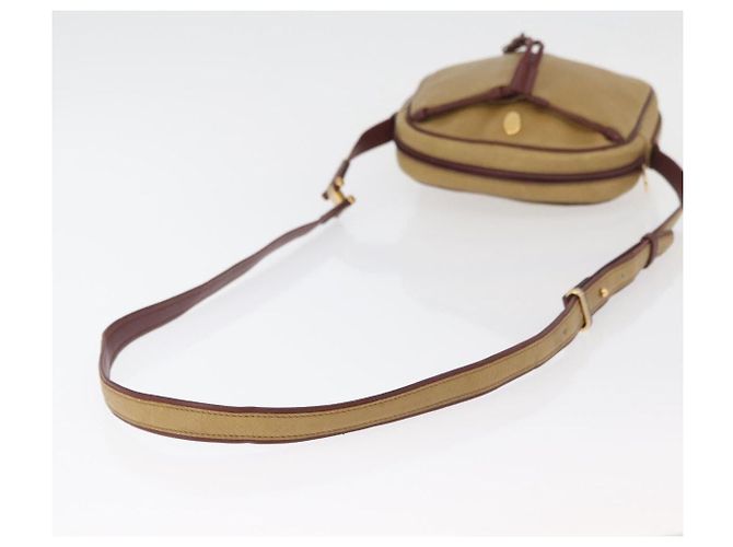Borsa a Spalla CARTIER in Pelle Beige Oro Auth hk3696A D'oro - vista 7