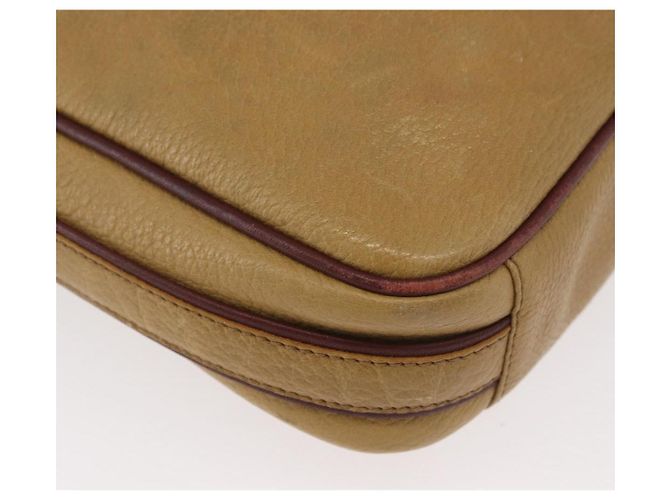 Borsa a Spalla CARTIER in Pelle Beige Oro Auth hk3696A D'oro - vista 9