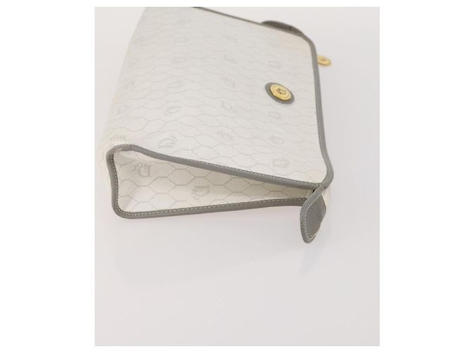 Clutch Christian Dior Honeycomb Canvas PVC 3 Set White Black Auth fm5350 Nero Bianco - vista 10