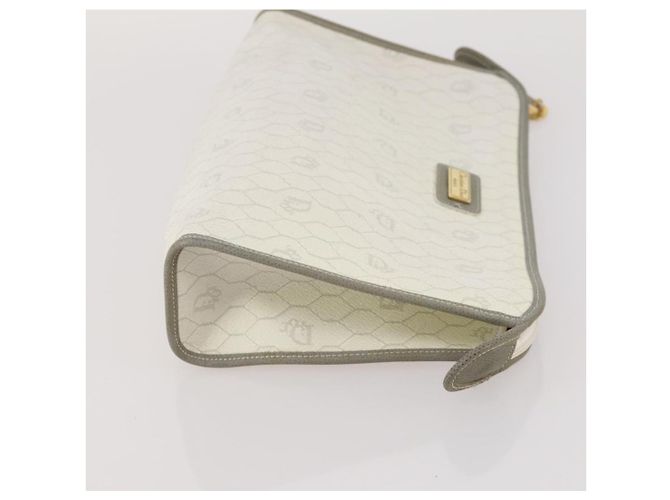 Clutch Christian Dior Honeycomb Canvas PVC 3 Set White Black Auth fm5350 Nero Bianco - vista 16
