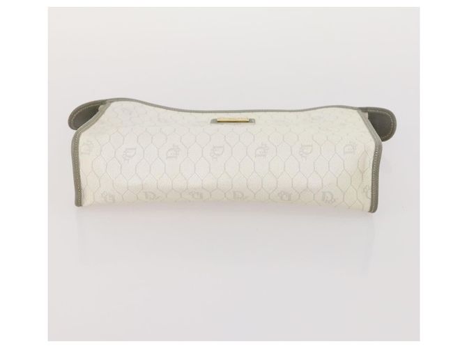 Clutch Christian Dior Honeycomb Canvas PVC 3 Set White Black Auth fm5350 Nero Bianco - vista 18