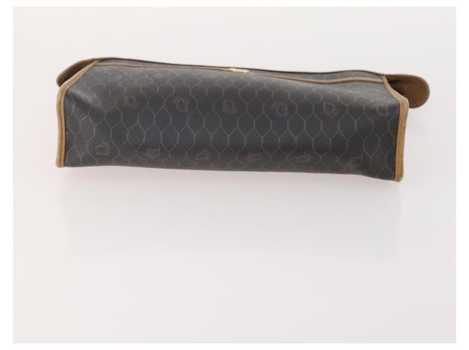 Clutch Christian Dior Honeycomb Canvas PVC 3 Set White Black Auth fm5350 Nero Bianco - vista 6