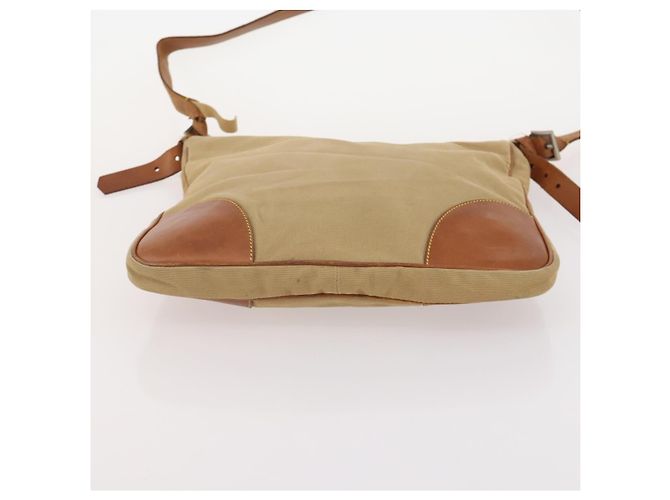PRADA Schultertasche Canvas Nylon Leder 3er Set Braun Weiß Authentisch bs34891 - Ansicht 24