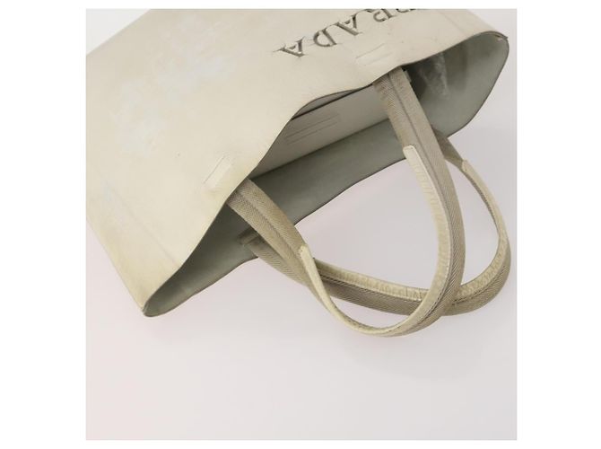 PRADA Schultertasche Canvas Nylon Leder 3er Set Braun Weiß Authentisch bs34891 - Ansicht 5