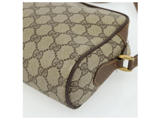 Borsa GUCCI GG Supreme Web Sherry Line PVC Beige Oro 56 02 087 Auth 178729 D'oro - vista 15