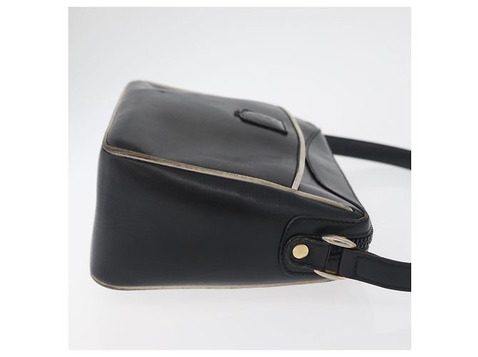 Céline CELINE Schultertasche aus Leder Schwarz Gold Auth 180163 Golden - Ansicht 3