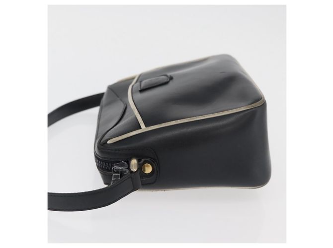 Céline CELINE Schultertasche aus Leder Schwarz Gold Auth 180163 Golden - Ansicht 4