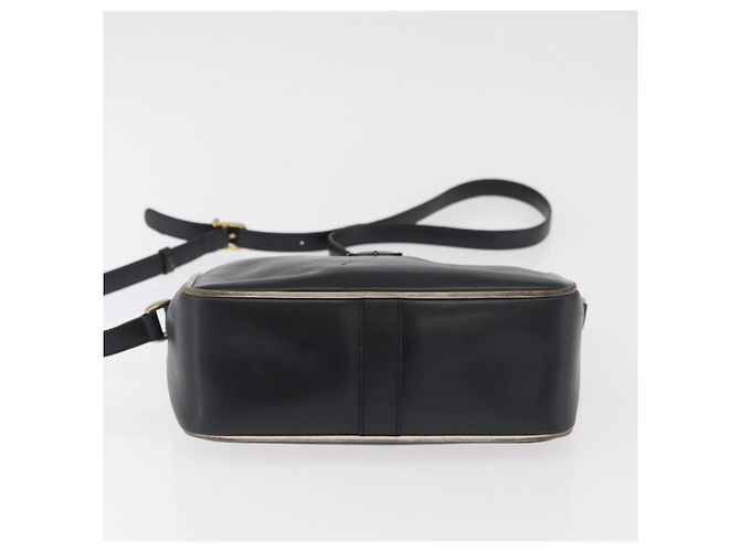 Céline CELINE Schultertasche aus Leder Schwarz Gold Auth 180163 Golden - Ansicht 5