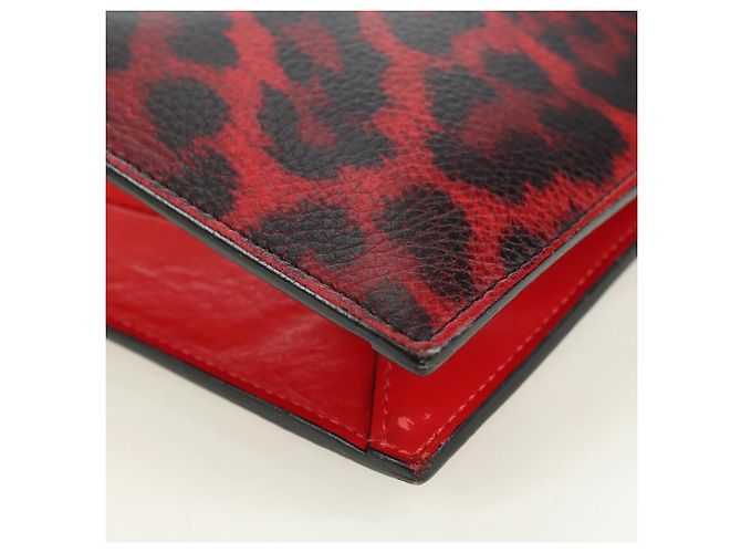 Borsa Christian Louboutin in pelle 2way Rosso Argento Auth bs35035V - vista 17