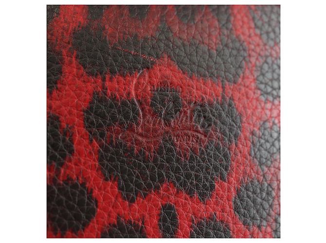 Borsa Christian Louboutin in pelle 2way Rosso Argento Auth bs35035V - vista 19
