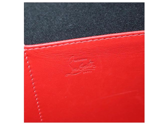 Borsa Christian Louboutin in pelle 2way Rosso Argento Auth bs35035V - vista 23
