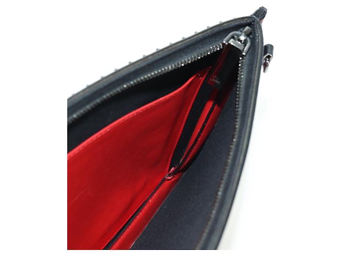 Borsa Christian Louboutin in pelle 2way Rosso Argento Auth bs35035V - vista 24