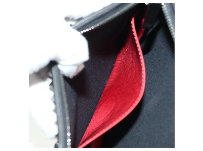 Borsa Christian Louboutin in pelle 2way Rosso Argento Auth bs35035V - vista 26
