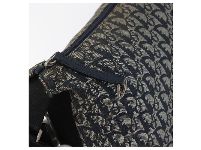 Borsa a tracolla Christian Dior Trotter Canvas Navy Silver Auth 179394A Argento Blu navy - vista 10