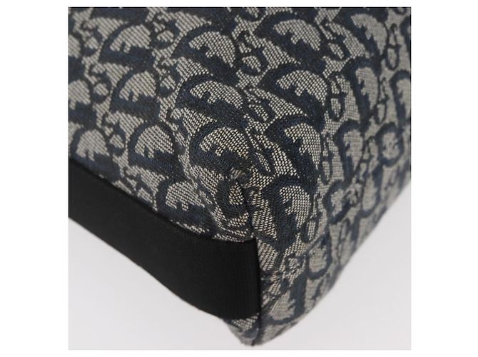 Borsa a tracolla Christian Dior Trotter Canvas Navy Silver Auth 179394A Argento Blu navy - vista 15