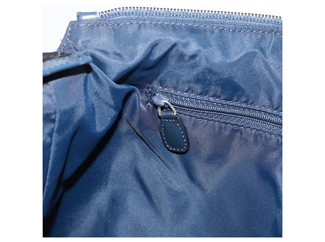 Borsa a tracolla Christian Dior Trotter Canvas Navy Silver Auth 179394A Argento Blu navy - vista 20