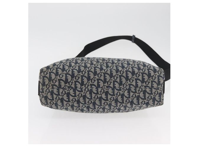 Borsa a tracolla Christian Dior Trotter Canvas Navy Silver Auth 179394A Argento Blu navy - vista 5