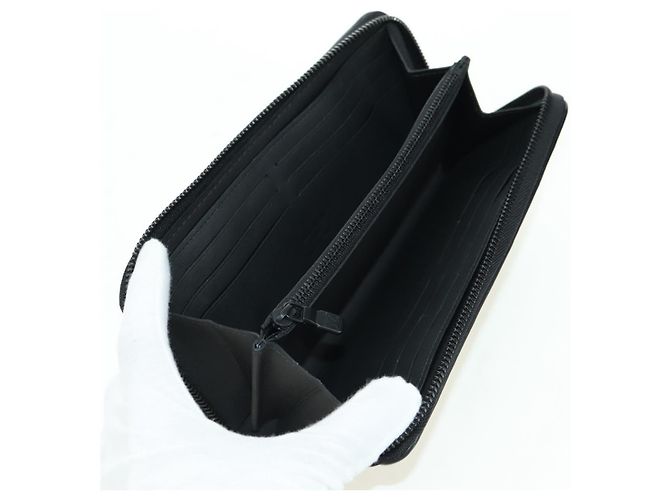 LOUIS VUITTON Empreinte Zippy Wallet Portafoglio Orizzontale Nero M11721 Auth 179337M - vista 8
