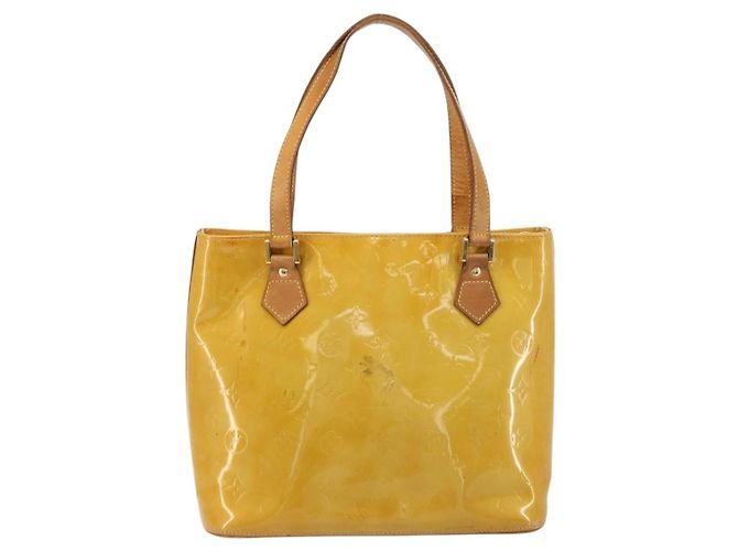 LOUIS VUITTON Monogram Vernis Houston Handtasche Beige M91004 LV Auth ep14514 - Ansicht 2