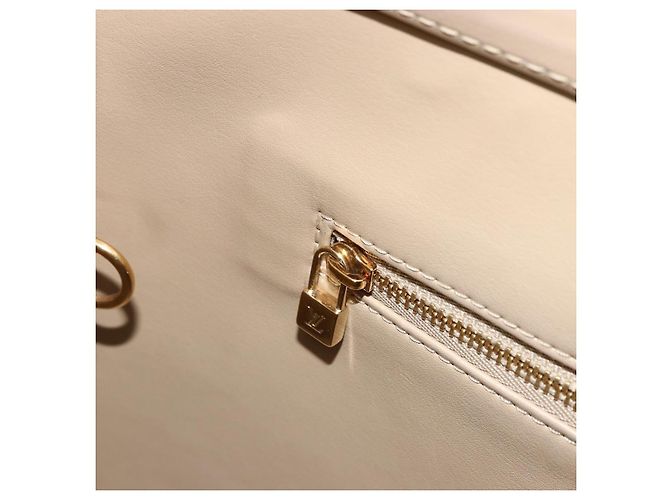 LOUIS VUITTON Monogram Vernis Houston Handtasche Beige M91004 LV Auth ep14514 - Ansicht 23