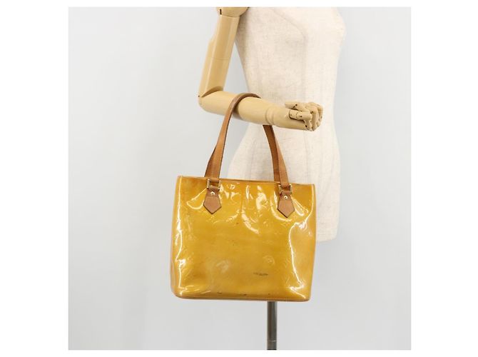 LOUIS VUITTON Monogram Vernis Houston Handtasche Beige M91004 LV Auth ep14514 - Ansicht 26
