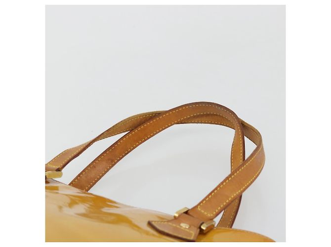 LOUIS VUITTON Monogram Vernis Houston Handtasche Beige M91004 LV Auth ep14514 - Ansicht 8
