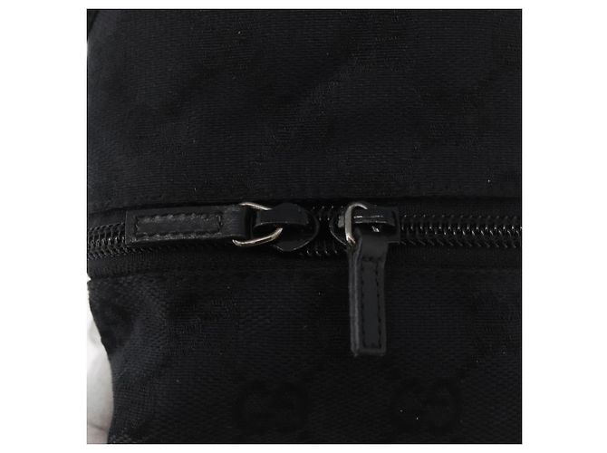 Pochette GUCCI GG Canvas Preta Prata 039 1054 Auth 180058 Preto - vista 9