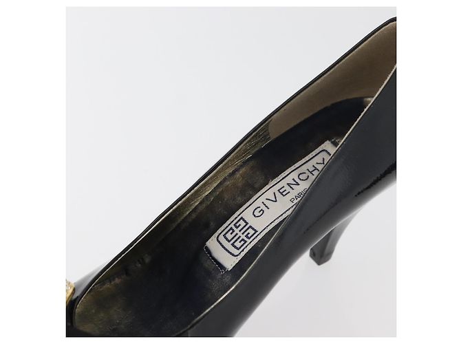 Décolleté GIVENCHY in vernice nero e oro Auth ti3934 D'oro - vista 16