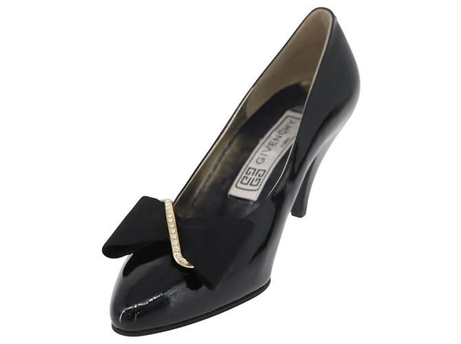 Décolleté GIVENCHY in vernice nero e oro Auth ti3934 D'oro - vista 2