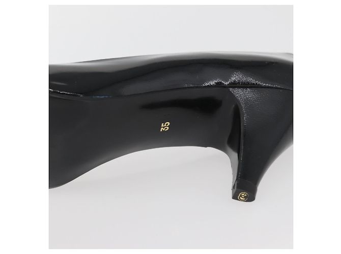 Décolleté GIVENCHY in vernice nero e oro Auth ti3934 D'oro - vista 26
