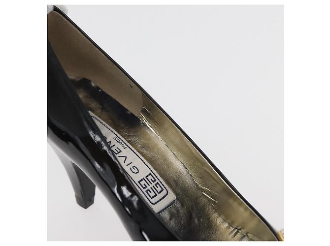 Décolleté GIVENCHY in vernice nero e oro Auth ti3934 D'oro - vista 32