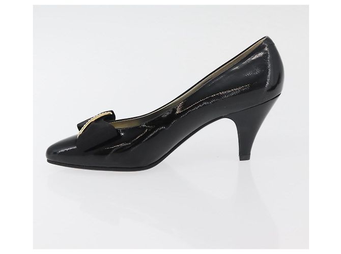 Décolleté GIVENCHY in vernice nero e oro Auth ti3934 D'oro - vista 5