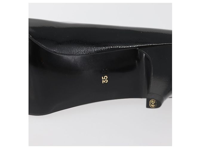 Décolleté GIVENCHY in vernice nero e oro Auth ti3934 D'oro - vista 9