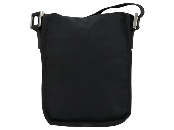 Borsa a Spalla FENDI Nylon Nero Argento Auth hk3723 - vista 2