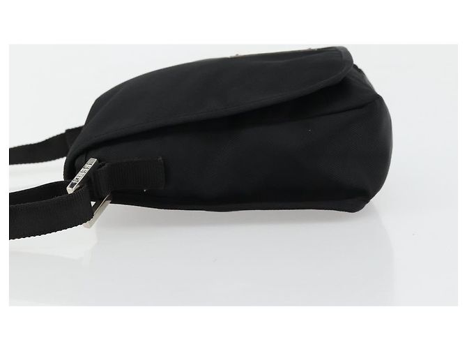 Borsa a Spalla FENDI Nylon Nero Argento Auth hk3723 - vista 4
