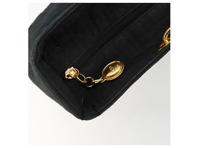 Borsa Tote Lady Dior in nylon nero e oro Christian Dior Auth ep14490 D'oro - vista 10