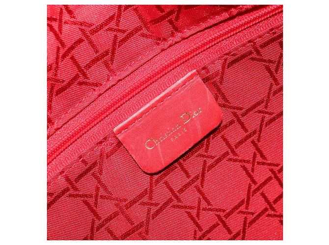 Borsa Tote Lady Dior in nylon nero e oro Christian Dior Auth ep14490 D'oro - vista 18