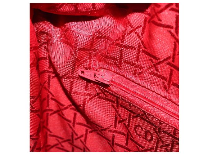 Borsa Tote Lady Dior in nylon nero e oro Christian Dior Auth ep14490 D'oro - vista 21