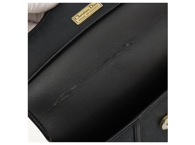 Borsa a tracolla Christian Dior Honeycomb Canvas PVC Nero Oro Auth BA12549 D'oro - vista 11