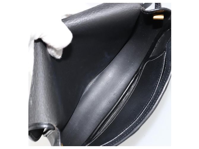 Borsa a tracolla Christian Dior Honeycomb Canvas PVC Nero Oro Auth BA12549 D'oro - vista 12