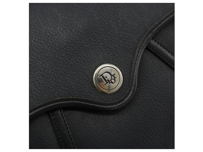 Borsa a tracolla Christian Dior Honeycomb Canvas PVC Nero Oro Auth BA12549 D'oro - vista 17