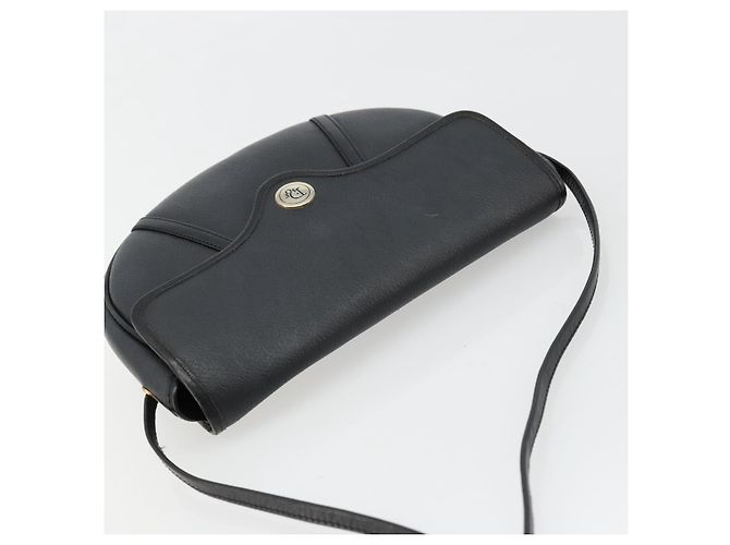 Borsa a tracolla Christian Dior Honeycomb Canvas PVC Nero Oro Auth BA12549 D'oro - vista 6