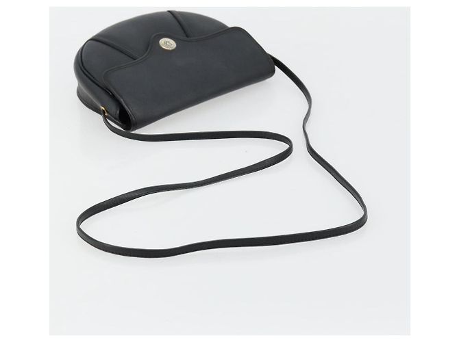 Borsa a tracolla Christian Dior Honeycomb Canvas PVC Nero Oro Auth BA12549 D'oro - vista 7