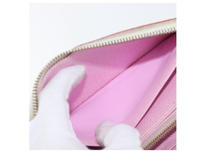 LOUIS VUITTON Monogram Multicolor Zippy Long Wallet White M60241 LV Auth BA12620 Bianco - vista 21